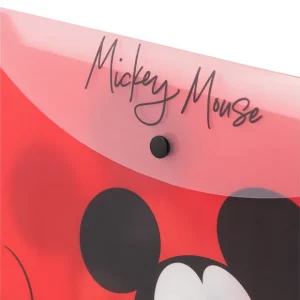 Sobre plástico A4 Mooving con broche Mickey Mouse