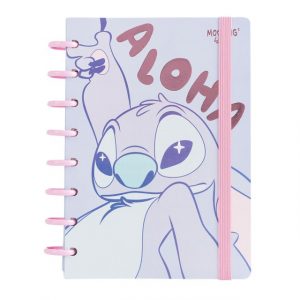 CUADERNO CON DISCO MOOVING 80H STITCH