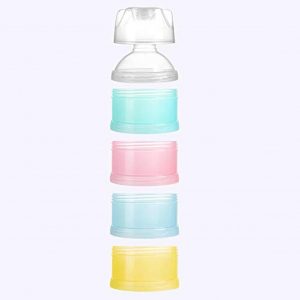 Baby Milk Dispenser 4 Layer Milk Powder Dispenser, Formula Powder Scoop, Infant Formula Infant Food Box, Portable Box, Scoop
