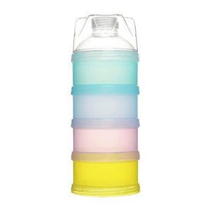 Baby Milk Dispenser 4 Layer Milk Powder Dispenser, Formula Powder Scoop, Infant Formula Infant Food Box, Portable Box, Scoop