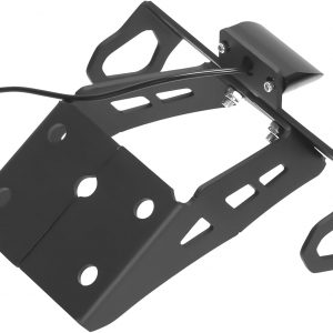 GIXXER 250 - Kit de eliminación de guardabarros compatible con soporte de placa de matrícula GIXXER 150 250 2021-2025 con luz trasera y intermitentes traseros (humo)