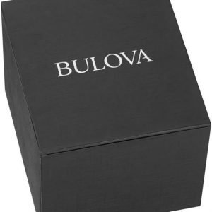 Bulova Reloj de cuarzo de 3 manecillas para hombre con esfera de diamantes y cristal de borde a borde
