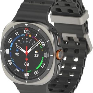 SAMSUNG Watch 7 Ultra LTE Ai (47mm) SM-L705F Latino Version (Tmobile Mint Tello Global), Sleep Fitness Tracker, GPS (Titanium Silver/Black Band)