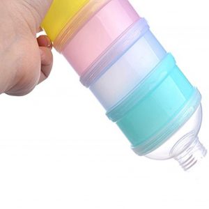 Baby Milk Dispenser 4 Layer Milk Powder Dispenser, Formula Powder Scoop, Infant Formula Infant Food Box, Portable Box, Scoop