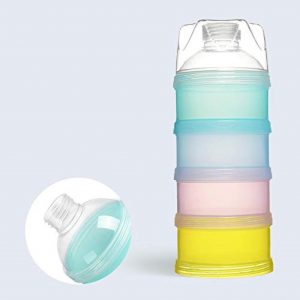 Baby Milk Dispenser 4 Layer Milk Powder Dispenser, Formula Powder Scoop, Infant Formula Infant Food Box, Portable Box, Scoop