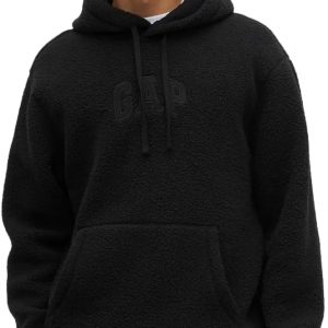 GAP Men's Pullover Teddy Hooded Sweatshirt