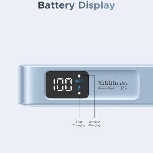 UGREEN MagFlow 10,000mAh Power Bank, Qi2 25W Certified Wireless Charging, Magnetic Portable Charger for MagSafe with Built-in Cable, 30W USB-C Battery Pack for iPhone 17 Pro Max/16/15/14/13/12