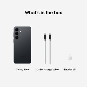 Samsung Galaxy S26+, Unlocked Android Smartphone, 256GB, Powerful Processor, Galaxy AI, Immersive Viewing, Durable Battery, 2026, US 1 Year Warranty, Black