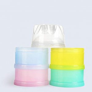 Baby Milk Dispenser 4 Layer Milk Powder Dispenser, Formula Powder Scoop, Infant Formula Infant Food Box, Portable Box, Scoop