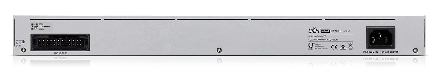 Ubiquiti Networks UniFi Pro USW-PRO-48-POE, 48-port gigabit PoE+ managed layer 2/3 switch with 4 SFP+ 10G uplinks