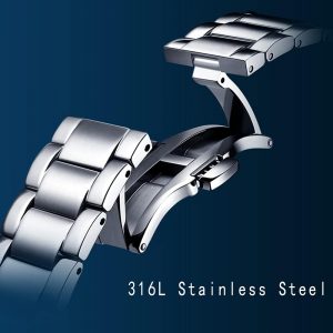 CRRJU Relojes de Lujo de Acero Inoxidable para Hombre de Moda para Hombres de Negocios Automáticos con Fecha Cronógrafo Analógico Relojes de Pulsera de Cuarzo