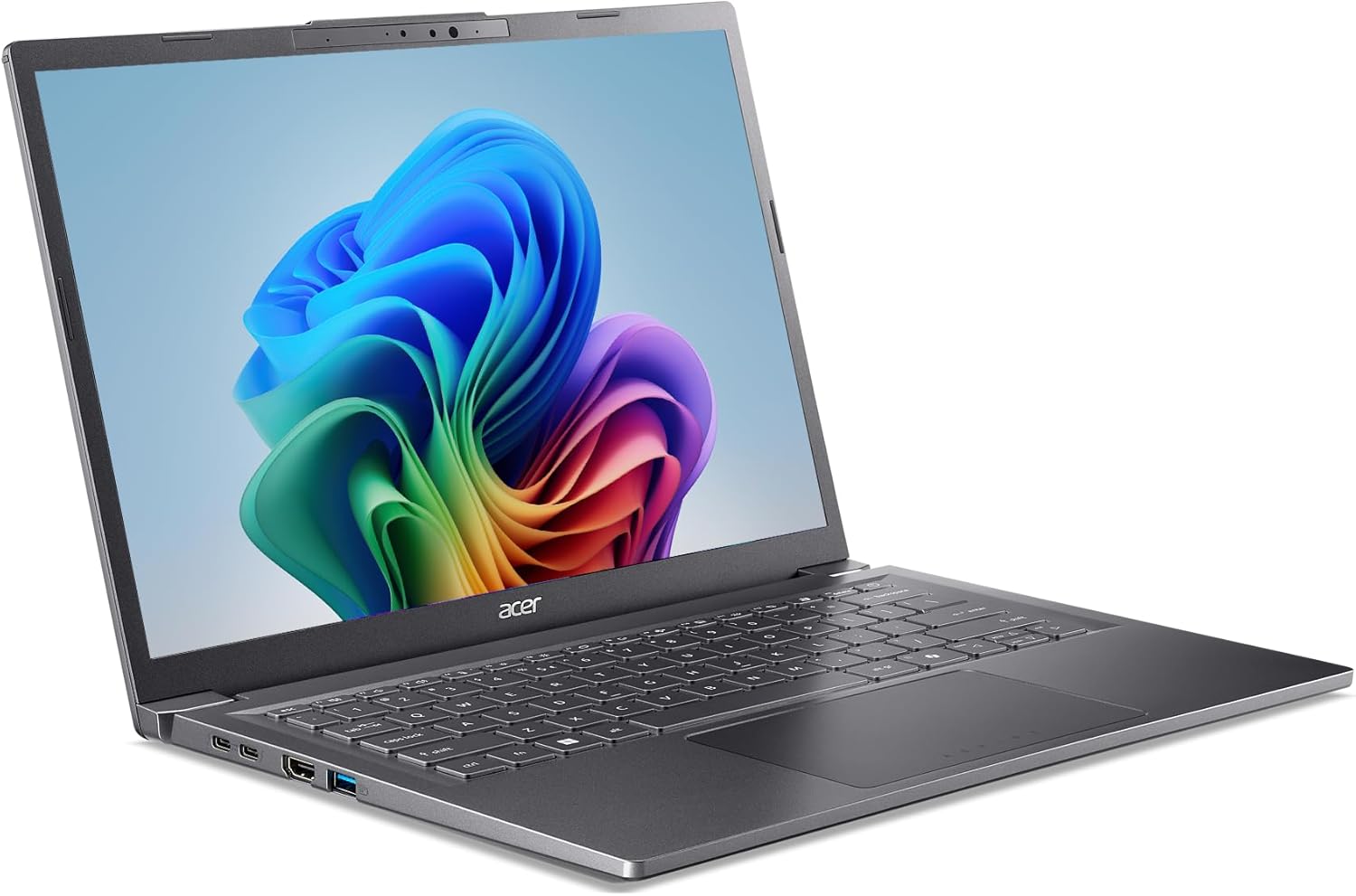 Acer Aspire 14 AI Copilot+ PC | Pantalla WUXGA de 14 pulgadas | Procesador Intel Core Ultra 5 de 226 V | NPU: hasta 40 tops - GPU: hasta 53 tops | Intel ARC 130V | 16 GB LPDDR5X | SSD de 512 GB | Wi-Fi 6E | A14-52M-52M-5 1S1