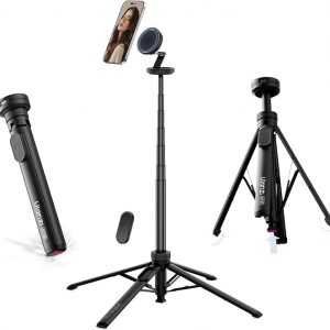 ULANZI Magnetic Phone Tripod, MT85 Auto Open Tripod for Magsafe with Enhanced 4-Leg, 60'' Selfie Stick Extendable Phone Stand, Content Creator Essentials for iPhone 17/16/15/14/13/12 Black