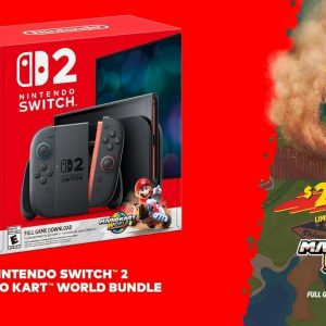 Nintendo Switch 2 + Mario Kart World Bundle with Bonus HDMI Cable & Screen Cleaning Cloth