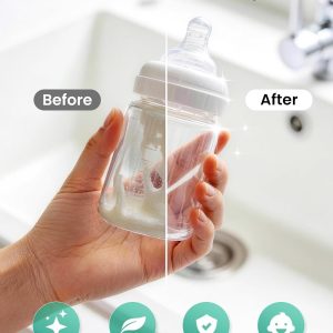 GROWNSY Bottle Washer Detergent Tablets, Plant-Based Enzyme Formula, Removes Milk Residue & Odor, Safe for Baby Bottles & Pump Parts, Compatible with All Bottle Washers, Unscented, 150 Count