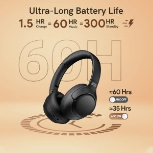 QCY H3 ANC Headphones Black + T13 Wireless Earbuds Black