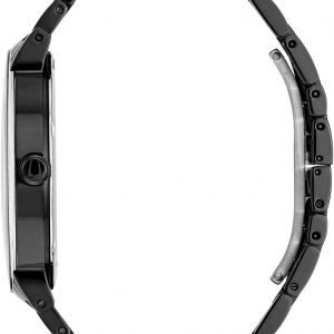 Bulova Reloj de cuarzo de 3 manecillas para hombre con esfera de diamantes y cristal de borde a borde