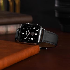Leather Bands Compatible with Apple Watch Band 42mm(Series3 2 1) 44mm 45mm 46mm 49mm, Genuine Leather Wristband Starp for iWatch SE Series 11 10 9 8 7 6 5 4 3 2 1 Ultra for Women Men