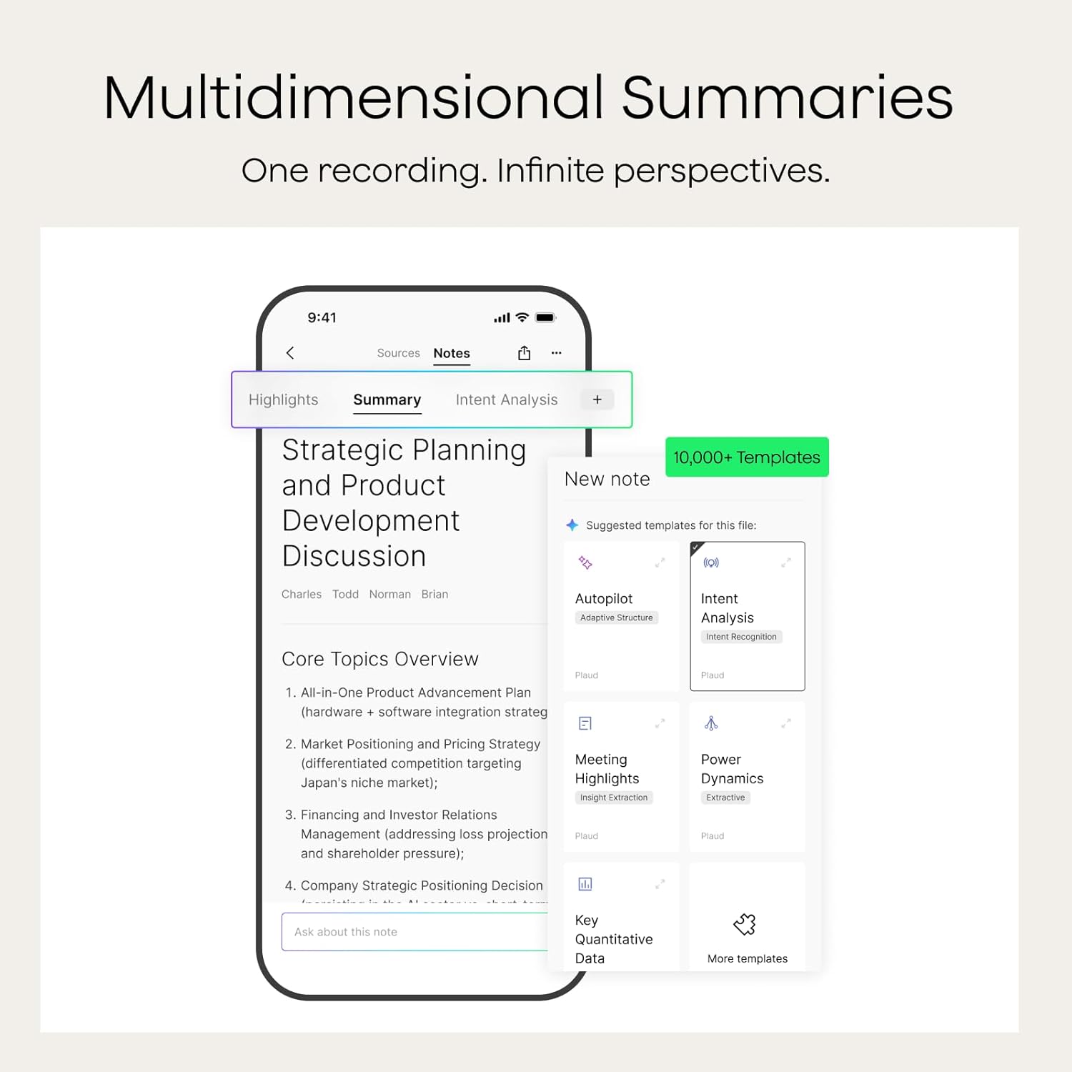 Plaud Note Pro AI Voice Recorder, Transcribe & Summarize with AI Note Taker for Meetings & Calls, Professionals & Teams, Supports 112 Languages, Ultra-Slim, InstantView Display, Case Included, Black
