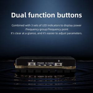 HGLRC ZEUS VTX 2.5W High Power 5.8G Image Transmission Adjustable Power Aerial Photography Travel FPV black