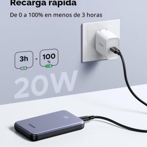 UGREEN Banco de Energía 10,000mAh 22.5W, Cargador Compacto Portátil USB-C PD3.0 Paquete de Batería de Carga Rápida para Viajes con Pantalla Digital para iPhone 17/16/15/14/13/12 Pro Max, Galaxy S25