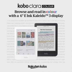 Kobo Clara Colour | Lector electrónico a color | Pantalla Kaleido™ 3 de tinta E sin deslumbramiento de 6 pulgadas | Opción de modo oscuro | Resistente al agua | Audiolibros | 16 GB de almacenamiento |