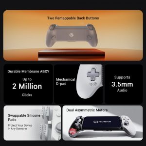 GameSir G8 Plus MFi Phone Controller for iPhone 15/16/17/iPad Mini & Android (USB-C), Officially MFi Certified- Ergonomic Grip, Play Call of Duty,Stream Xbox, 2 Pro Back Buttons