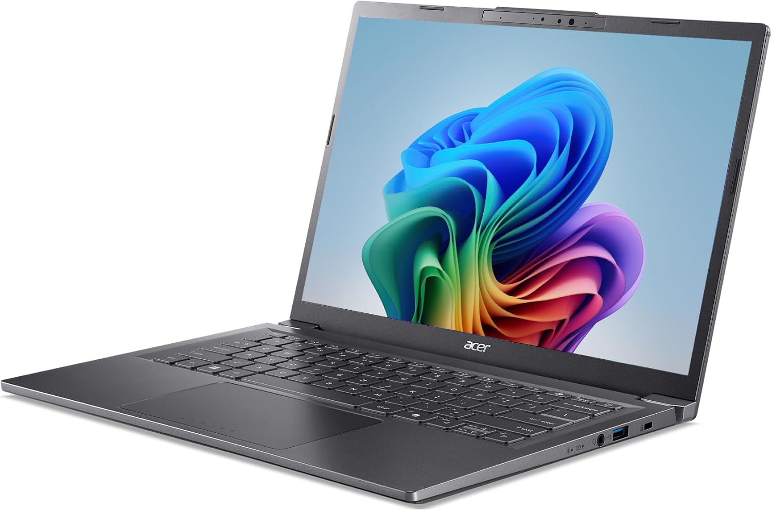 Acer Aspire 14 AI Copilot+ PC | Pantalla WUXGA de 14 pulgadas | Procesador Intel Core Ultra 5 de 226 V | NPU: hasta 40 tops - GPU: hasta 53 tops | Intel ARC 130V | 16 GB LPDDR5X | SSD de 512 GB | Wi-Fi 6E | A14-52M-52M-5 1S1