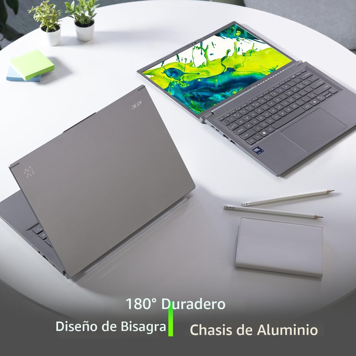 Acer Aspire 14 AI Copilot+ PC | Pantalla WUXGA de 14 pulgadas | Procesador Intel Core Ultra 5 de 226 V | NPU: hasta 40 tops - GPU: hasta 53 tops | Intel ARC 130V | 16 GB LPDDR5X | SSD de 512 GB | Wi-Fi 6E | A14-52M-52M-5 1S1