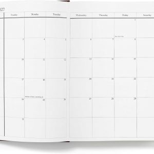 Wykeham's Executive 2026-27 Daily Journal Planner – Customization Available – Mid-Year Academic Diary – July 2026 to June 2027 (Conker, 8.5"×5.5")