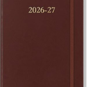 Wykeham's Executive 2026-27 Daily Journal Planner – Customization Available – Mid-Year Academic Diary – July 2026 to June 2027 (Conker, 8.5"×5.5")