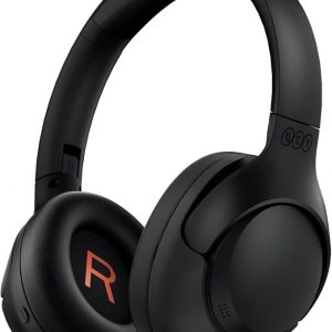 QCY Auriculares Bluetooth H3 ANC sobre la oreja, cancelación activa de ruido Bluetooth 5.4 auriculares con micrófonos, sonido de audio de alta resolución, conexión multipunto, reproducción de 60 horas, ecualizador personalizado a través de la aplicación (negro)