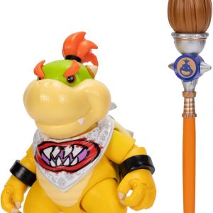 Figuras de acción de la película Super Mario Galaxy de 5 pulgadas Serie 1 – Bowser Jr. Figura con accesorio de pincel – Detalles premium y 17 puntos de articulación
