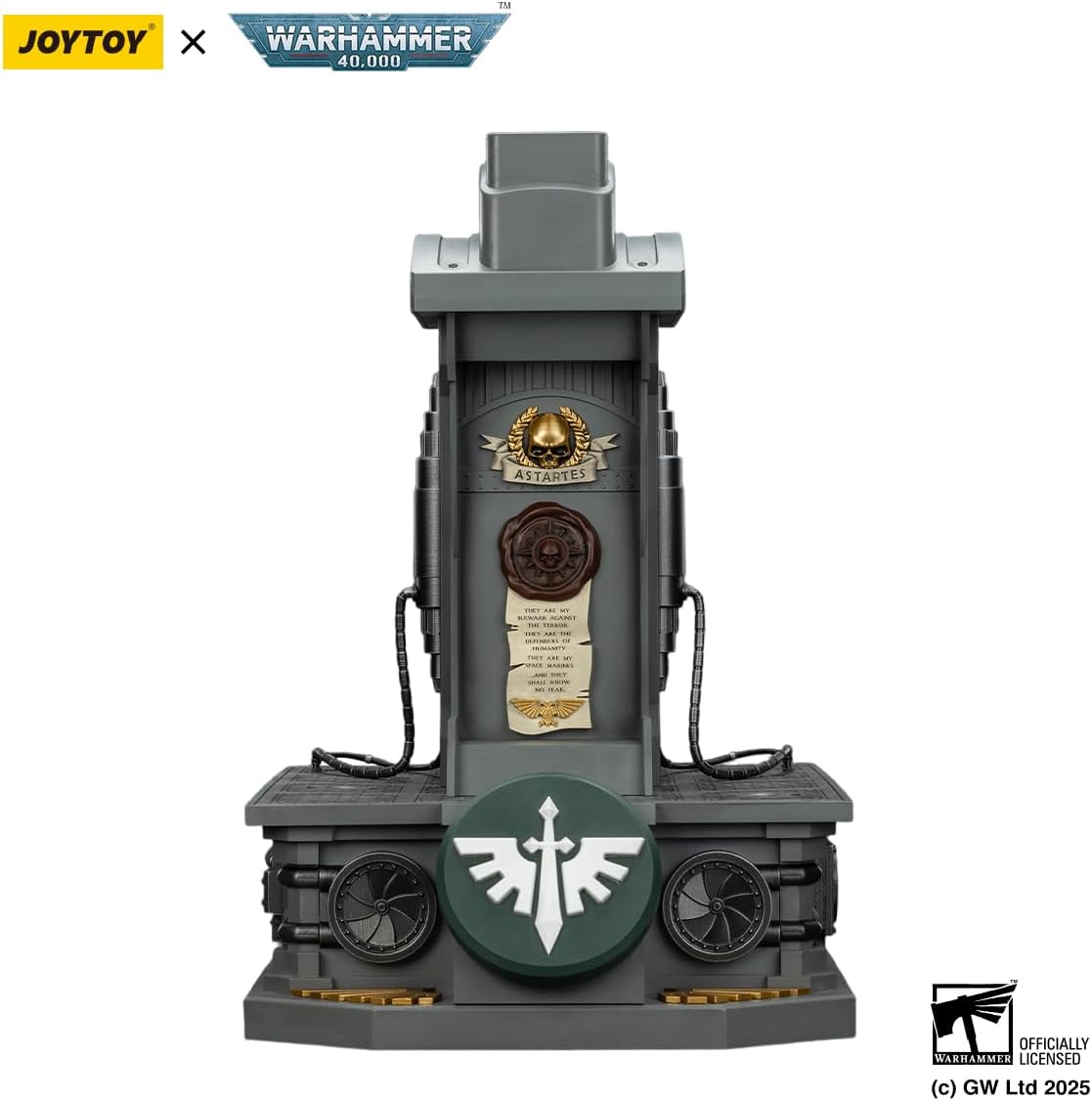JOYTOY 1:1 MkX Helmet and Display Stand Warhammer 40K Action Figures Dark Angels MkX Helmet and Display Stand Collectible Model 17.3Inch Birthday Gifts