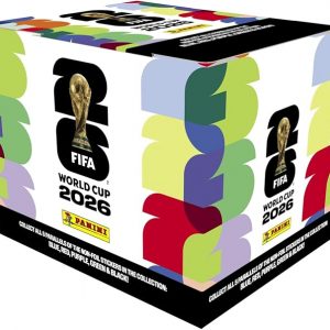 2026 Panini FIFA Copa del Mundo - Caja de colección de cromos – 50 paquetes de cromos | Exclusivo de Amazon Naranja Paralelo | Cromos oficiales de intercambio de la Copa del Mundo de la FIFA | | Pegatinas oficiales de Orange Parallel de Amazon, colecciona, intercambia y completa tu álbum