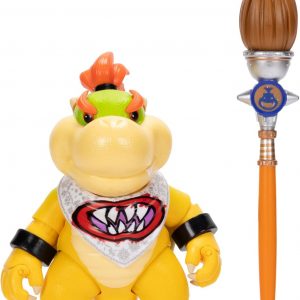 Figuras de acción de la película Super Mario Galaxy de 5 pulgadas Serie 1 – Bowser Jr. Figura con accesorio de pincel – Detalles premium y 17 puntos de articulación
