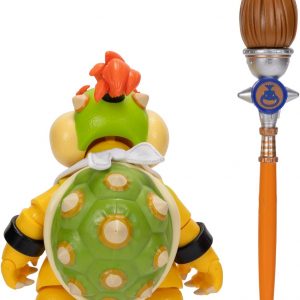 Figuras de acción de la película Super Mario Galaxy de 5 pulgadas Serie 1 – Bowser Jr. Figura con accesorio de pincel – Detalles premium y 17 puntos de articulación