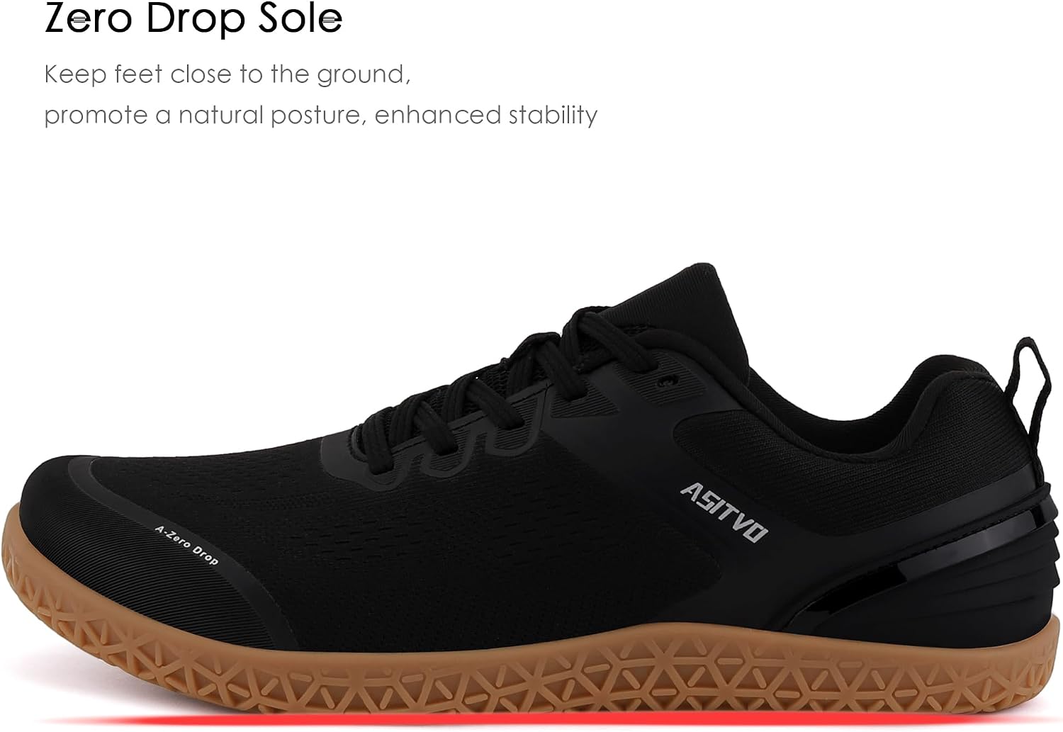 ASITVO Zapatos anchos descalzos para hombre, gimnasio, suela sin caída, minimalista, con ancho para los dedos, zapatillas de deporte de punto sin coser, puntera de poliuretano termoplástico (TPU) y