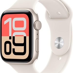 Apple Watch SE 3 [GPS 44mm] Smartwatch with Starlight Aluminum Case with Starlight Sport Band - M/L. Fitness and Sleep Trackers, Heart Rate Monitor, Always-On Display, Water Resistant