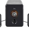 MANHATTAN Sistema de altavoces estéreo Bluetooth USB 2.1 con subwoofer y 2 altavoces satelitales pequeños, 3 modos de conexión de audio - para computadora, PC, laptop, escritorio - 167345