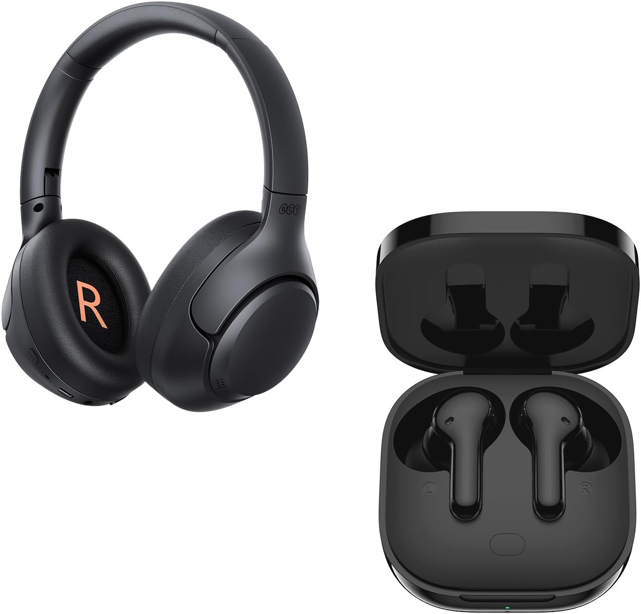 QCY H3 ANC Headphones Black + T13 Wireless Earbuds Black
