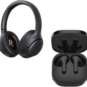 QCY H3 ANC Headphones Black + T13 Wireless Earbuds Black