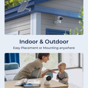 REOLINK 4K Dual-Lens Solar Security Cameras Wireless Outdoor/Indoor, Argus Track + 6W Solar Panel, Auto Zoom Tracking, 2.4/5GHz WiFi, Color Night Vision, No Subscriptions, Home Hub Compatible