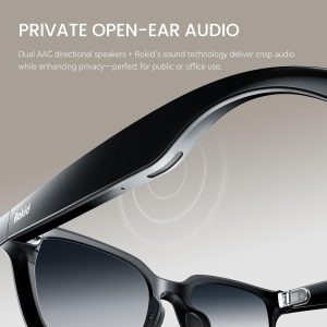 Rokid Ai Glasses Style (Non-Display), 2026 Smart Audio Sun Glasses with ChatGPT & Gemini, Real-Time Translation, 12MP Camera, Voice-Controlled Assistant, Hands-Free Calls, Productivity for Travel