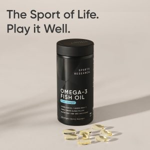 Sports Research® Omega-3 Fish Oil 1250mg from Wild Alaska Pollock,180 Count | Always Fresh Never Fishy, 690mg EPA 260mg DHA per Softgel, MSC Certified Sustainable, Heart & Brain Health, Non-GMO, Soy Free