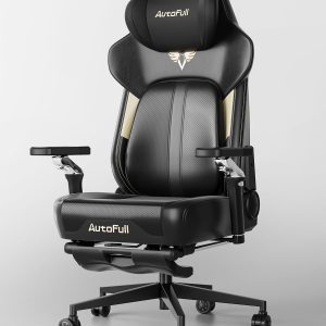 AutoFull M6 Gaming Chair with Climate Control Massage – Ventilated & Heated Seat, 3rd-Gen Active Lumbar Support, 360° Adjustable Armrests, Ergonomic Chair for Gamers & Home Office (Black)