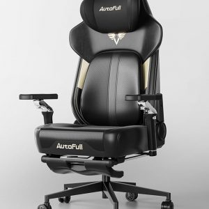AutoFull M6 Gaming Chair with Climate Control Massage – Ventilated & Heated Seat, 3rd-Gen Active Lumbar Support, 360° Adjustable Armrests, Ergonomic Chair for Gamers & Home Office (Black)