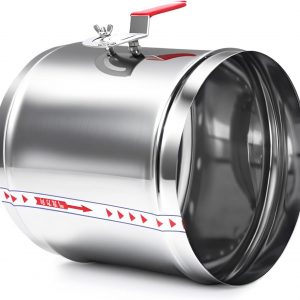 10" HVAC Duct Manual Volume Backdraft Damper, Stainless Steel Adjustment Handle, Airflow Control Valve for HVAC Ventilation System
