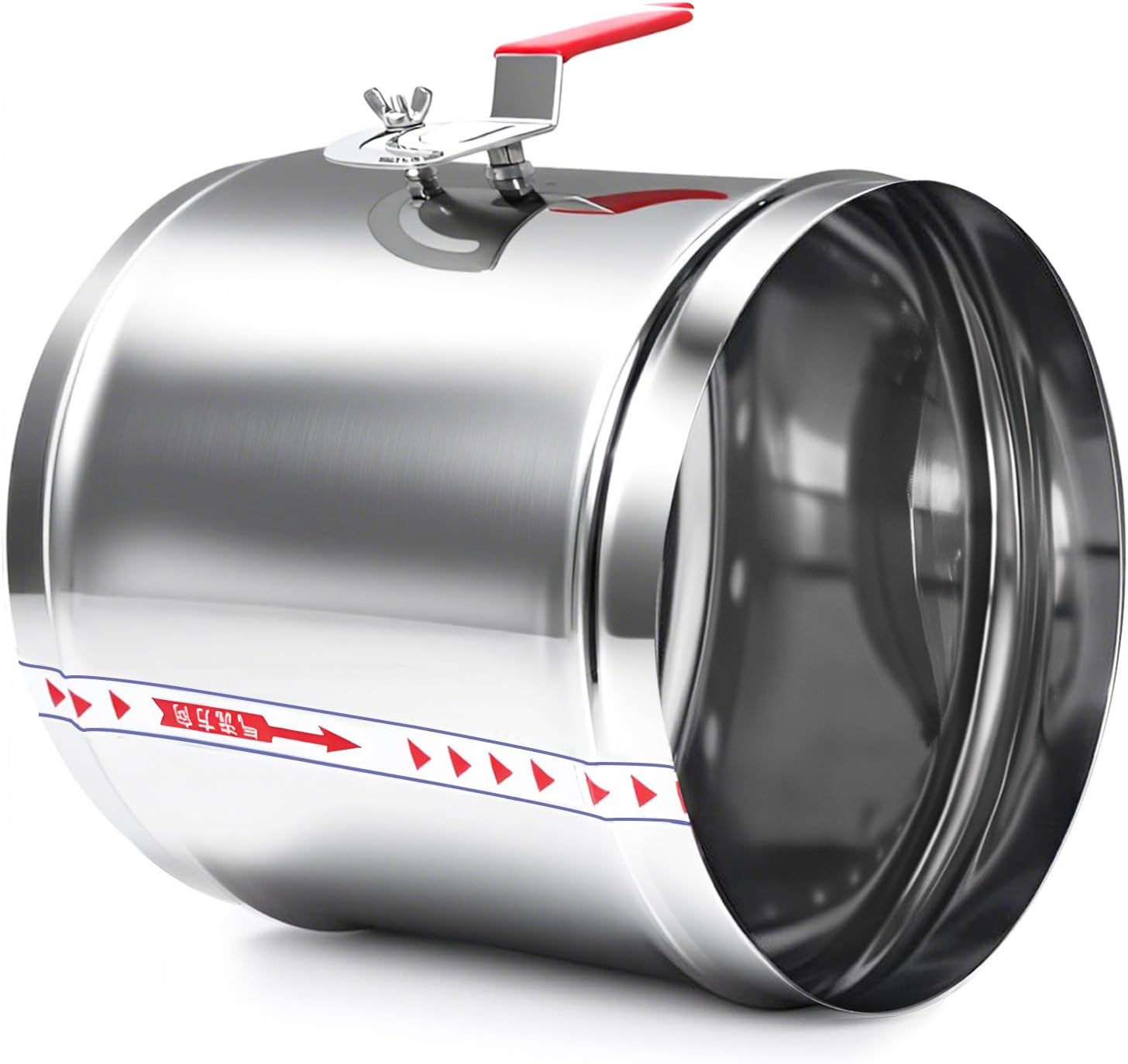 10 pulgadas HVAC Duct Manual Volume Backdraft Damper, Stainless Steel Adjustment Handle, Airflow Control Valve for HVAC Ventilation System