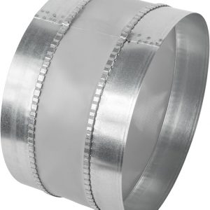 Vent Systems 10" Inch Flexible Vibration-Reducing Female Fit Duct Connector – Galvanized Steel HVAC Ducting for Joining Two Male Duct Fittings – Dust Collection Fittings Inline Noise-Reducing Coupler